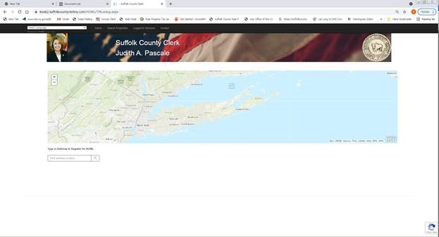 screenshot indicating how to select address from the listing